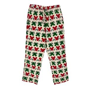 Disney Hanna Andersson Womens Pajama Pants XS Cream Mickey Holly Print